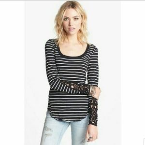 Free People Hard Candy Striped Shirt Y2K Twilightcore 90s Size Medium